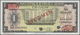 00703 El Salvador: 1 Colon 1966 Specimen P. 100s In Condition: UNC. - El Salvador