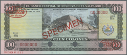 00712 El Salvador: 100 Colones 1974 Specimen P. 122as In Condition: UNC. - El Salvador