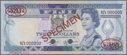 00778 Fiji: 20 Dollars ND (1980) Specimen P. 80s, Highest Denomination Of This Series, With Red "Specimen" Overprint At - Fiji