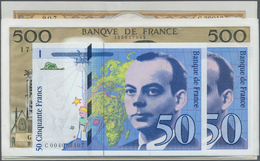 00820 France / Frankreich: Set Of 25 Notes Containing 2x 50 Francs "Petit Prince" (UNC), 2x 500 Francs 1975 And 1977 (UN - Other & Unclassified