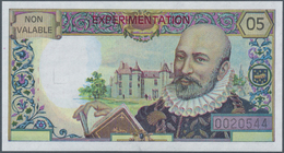 00822 France / Frankreich: Specimen / Unissued Banknote Design "Banque De France" - Montaigne "5 Francs" Originally Plan - Altri & Non Classificati