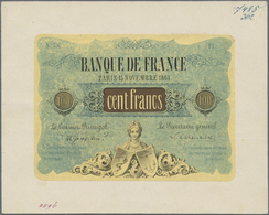 00823 France / Frankreich: This 100 Francs 1861 Proof Print Of An Unissued Design Was Unknown Until Now. Produced By Or - Other & Unclassified