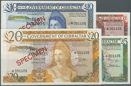 00897 Gibraltar: Set Of 4 Specimen Notes, Collectors Series Containing 1, 5, 10 And 20 Pounds 1975 P. CS1, The First Two - Gibilterra