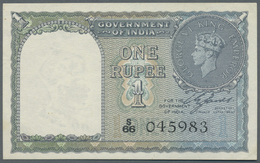 01129 India / Indien: 1 Rupee 1940, P.25a In Nearly Perfect Condition With A Tiny Dint At Upper Right Corner And Lightly - India