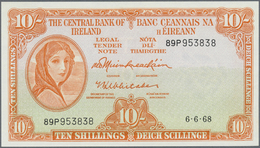 01231 Ireland / Irland: Set Of 2 Notes 10 Shillings 1968 P. 63, Both Series 89P, In Condition: AUNC And UNC. (2 Pcs) - Irlanda