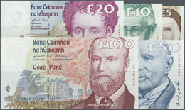01242 Ireland / Irland: Set Of 5 Banknotes Containing 5, 10, 20, 50 And 100 Pounds 1996,98,99 P. 75-79, All In Condition - Irlande