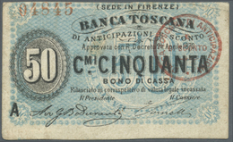 01280 Italy / Italien: Banca Toscana 50 Centesimi L.1870 P. NL, Light Handling In Paper But No Folds, No Holes Or Tears, - Autres & Non Classés