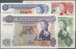 01698 Mauritius: Set Of 4 Specimen Notes Collectors Series Containing 5, 10, 25 And 50 Rupees ND Specimen With Maltese C - Maurice