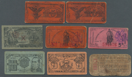 01721 Mexico: Set Of 8 Provisional Banknote Issues Containing 2x 5 Centavos 1918 "GOBIERNO PROVISIONAL DE MÉXICO" P. S69 - Mexico