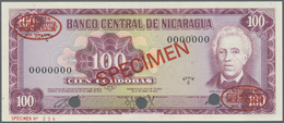 01861 Nicaragua: 100 Cordobas 1972 Specimen P. 126s In Condition: UNC. - Nicaragua