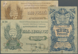 02300 Russia / Russland: Executive Committee Of The North Caucasian Soviet Republic, 5, 50 And 100 Rubles 1918, P.S456-S - Russia