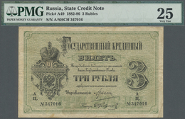 02069 Russia / Russland: State Credit Note 3 Rubles 1882, P.A49, Rare Note In Good Condition, Still Original Shape With - Russia