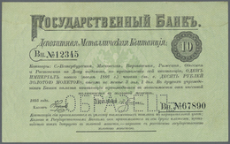 02084 Russia / Russland: 10 Rubles 1895 State Bank Metal Deposit Receipt SPECIMEN, P.A72s, Highly Rare And Very Seldom O - Russia