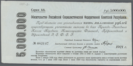 02141 Russia / Russland: 5.000.000 Rubles 1921 RSFSR Treasury Short Term Certificate, P.121, Minor Spots At Right Border - Russia