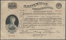 02177 Russia / Russland: 100 Gold Rubles 1924 SPECIMEN, Issued By The State Bank USSR, P.184s, Yelleowed And Staing Pape - Russia