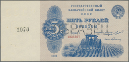 02183 Russia / Russland: 5 Gold Rubles 1924 Front And Backside Uniface SPECIMEN Set, P.188s With Perforation Specimen In - Russia