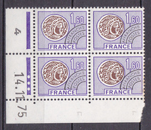 N° 144  Préoblitérés  Type Monnaie Gauloise:Bloc Coins Datés 14.11.75 - Préoblitérés