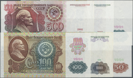 02213 Russia / Russland: St Of 6 Notes Containing 50, 100, 200, 500, 1000 Rubles 199 P. 241a,242,244,245,246,243, In Con - Russia