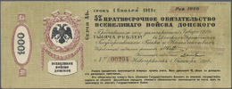 02276 Russia / Russland: South Russia 1000 Rubles 1919 P. S382 In Condition: F. - Russia