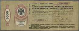 02278 Russia / Russland: South Russia, Don Cossack Military Government, Novocherkassk 5000 Rubles 1918, P.S389a In Well - Russia