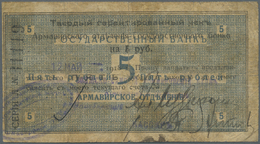 02313 Russia / Russland: North Caucasus, State Bank, Armavir Branch, 5 Rubles 1918, P.S479B In Well Worn Condition With - Russia