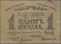 02813 Russia / Russland: North Caucasus Sochi 1 Ruble 1918 R*6951 In Condition: F. - Russia