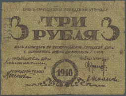 02814 Russia / Russland: North Caucasus Sochi 3 Rubles 1918 R*6952 In Condition: VG, Stonger Used. - Russia