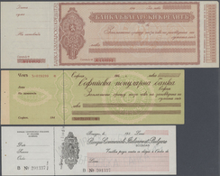 00436 Bulgaria / Bulgarien: Set With 13 Bulgarian Checks 1930's To 1980's, Some Of Them Blank With Counterfoil, All Othe - Bulgaria