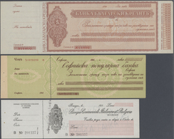 00436 Bulgaria / Bulgarien: Set With 13 Bulgarian Checks 1930's To 1980's, Some Of Them Blank With Counterfoil, All Othe - Bulgarie