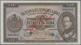 00392 Bulgaria / Bulgarien: 50 Leva 1925 SPECIMEN, P.45s In Perfect UNC Condition - Bulgarie