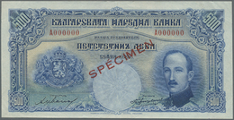 00406 Bulgaria / Bulgarien: 500 Leva 1929 SPECIMEN, P.52s, Three Times Vertically Folded, Some Other Minor Creases In Th - Bulgaria