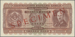 00413 Bulgaria / Bulgarien: Very Rare Specimen Pair With 500 And 1000 Leva Of The Reichsdruck Berlin Series 1940, P.58s, - Bulgaria