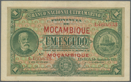 01764 Mozambique: 1 Escuod 1921 P. 66, Center Fold And Light Handling In Paper, Condition: VF+. - Mozambico