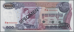 00460 Cambodia / Kambodscha: 100 Riels ND Specimen P. 15as In Condition: UNC. - Cambogia