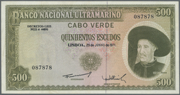 00501 Cape Verde / Kap Verde: 500 Escudos 1971 P. 53A In Condition: AUNC. - Cape Verde