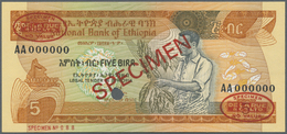 00738 Ethiopia / Äthiopien: 5 Birr 1991 Specimen P. 31as In Condition: UNC. - Ethiopie