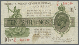 00913 Great Britain / Großbritannien: 10 Shillings ND(1922-23) P. 358 In Used Condition With Several Folds And Creases, - Altri & Non Classificati