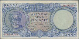 00942 Greece / Griechenland: 10.000 Drachmai ND(1946) P. 175, Unfolded, Light Creases At Borders, Crisp And Colorful, Co - Greece