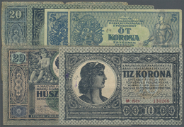 01006 Hungary / Ungarn: Set With 6 Banknotes Of The Hungarian Postoffice Savings Bank Issue 1919 With 2 X 5, 2 X 10 And - Ungheria
