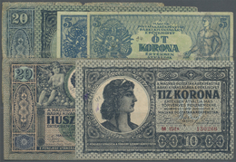 01006 Hungary / Ungarn: Set With 6 Banknotes Of The Hungarian Postoffice Savings Bank Issue 1919 With 2 X 5, 2 X 10 And - Hungary