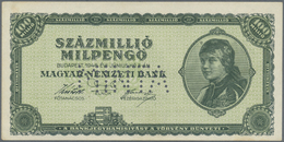 01015 Hungary / Ungarn:  100.000.000 Milpengo (=100.000.000.000.000 Pengo) 1946 With Perforation "MINTA" (Specimen), P.1 - Hongrie