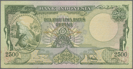 01169 Indonesia / Indonesien: 2500 Rupiah ND(1957), P.54, Highly Rare Note In Great Condition Without Folds, Just A Few - Indonesia