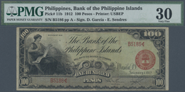 01970 Philippines / Philippinen: The Bank Of The Philippine Islands 100 Pesos 1912, Very Rare And Seldom Offered Note In - Filippine