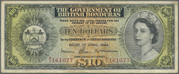 00348 British Honduras: Government Of British Honduras 10 Dollars April 1st 1964, P.31b, Still A Nice Note With Crisp Pa - Honduras