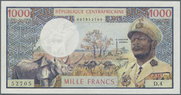 00524 Central African Republic / Zentralafrikanische Republik: 1000 Francs ND P. 2, Only 2 Tiny Pinholes, Otherwise UNC. - Central African Republic