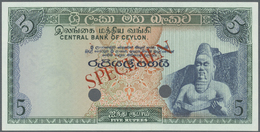 00533 Ceylon: 5 Rupees ND Color Trial Specimen P. 73cts In Condition: UNC. - Sri Lanka