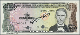 00659 Dominican Republic / Dominikanische Republik: 1 Peso ND Specimen P. 117s In Condition: UNC. - Dominicaine