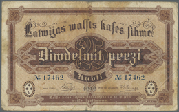01403 Latvia / Lettland: 25 Rubli 1919 P. 5b, Sign. Purins, Rare With Blue Colored Serial Numbers, Only 34000 Notes Of T - Latvia