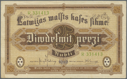 01412 Latvia / Lettland: 25 Rubli 1919 P. 5h, Series "R", Sign. Kalnings, Center Fold And Several Creases In Paper, Stil - Latvia