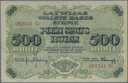 01433 Latvia / Lettland: 500 Rubli 1920 P. 8b, Series "G", Sign. Kalnings, Center Fold, Corner Fold And Light Dints At B - Lettonia